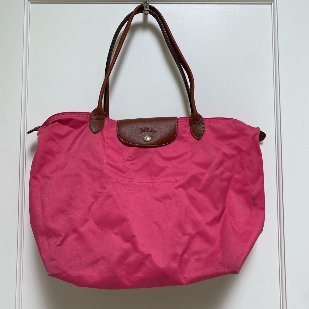 Longchamp Le Pliage Tote in Hot Pink